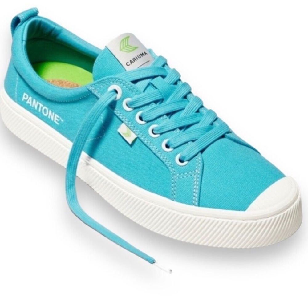 Cariuma x Pantene Capri Blue Oca Low Canvas Contrast Thread Vibrant Sneakers 11 - Picture 14 of 16